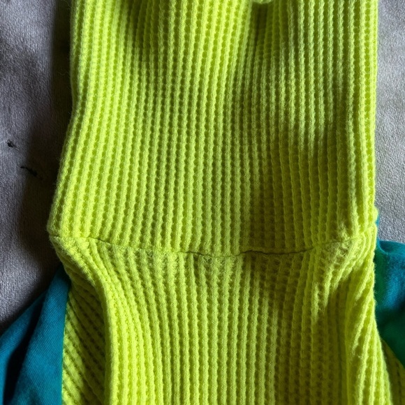 Pink Rose Yellow and Blue Cowl Neck Sweater - Picture 3 of 8